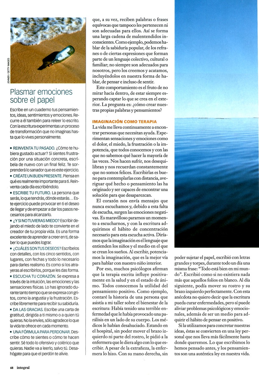 HALLAR EL BIENESTAR A TRAVÉS DE LA ESCRITURA, pag 3, INTEGRAL 5-2007, Mar Cantero Sánchez
