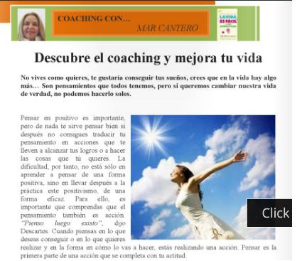 Descubre el coaching y mejora tu vida, Tu revista, 2015, Mar Cantero Sánchez